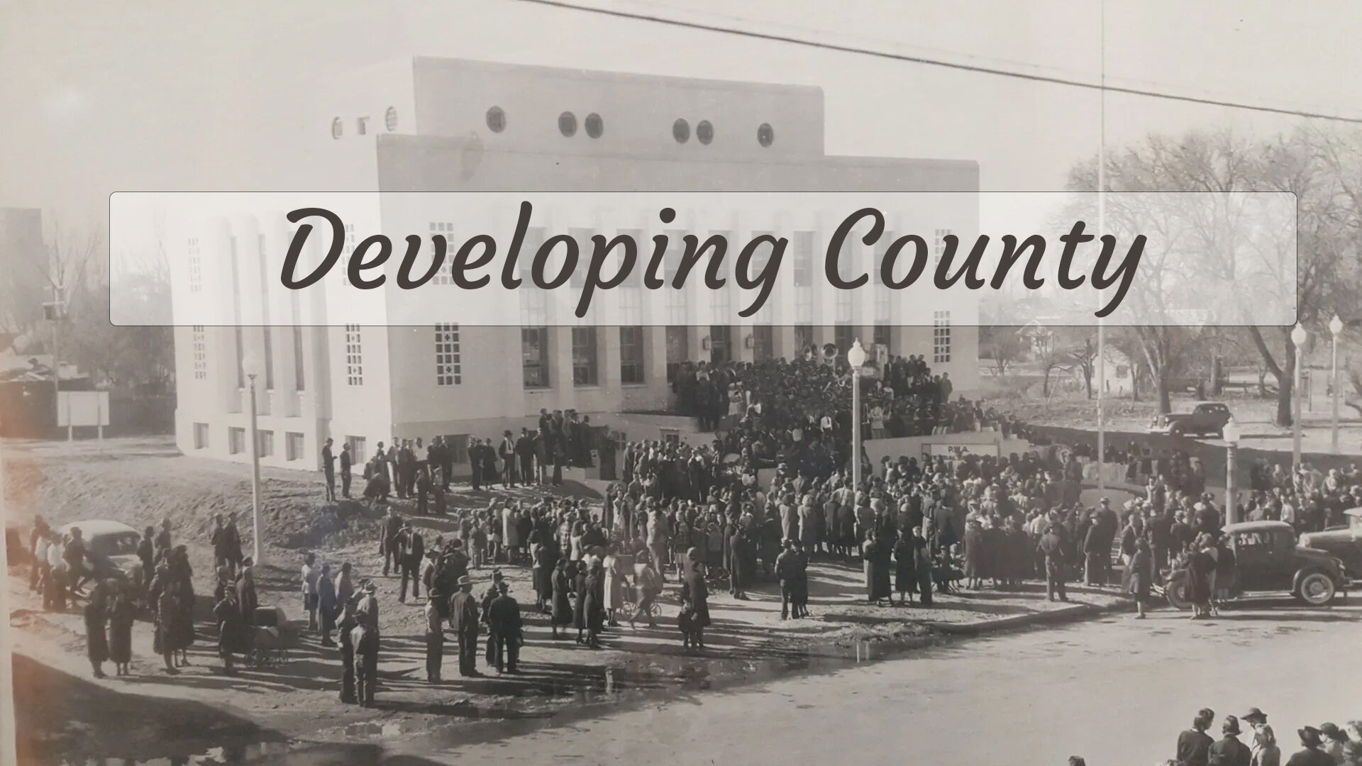 ■ Developing County: Enough for a Game